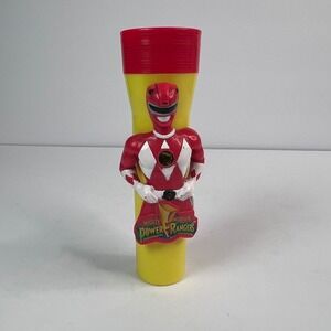 VTG Mighty Morphin Power Rangers Red Ranger Yellow C Battery Operated Flashlight